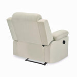 Derik 1 Seater Manual Recliner Sofa- Beige