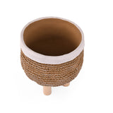 Gunny Sack Trileg Planter- Brown