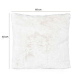 Faux Fur Decorative Filled Cushion Large- White