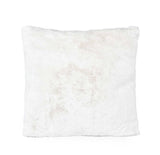 Faux Fur Decorative Filled Cushion Large- White