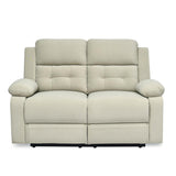 Derik 2 Seater Manual Recliner Sofa- Beige