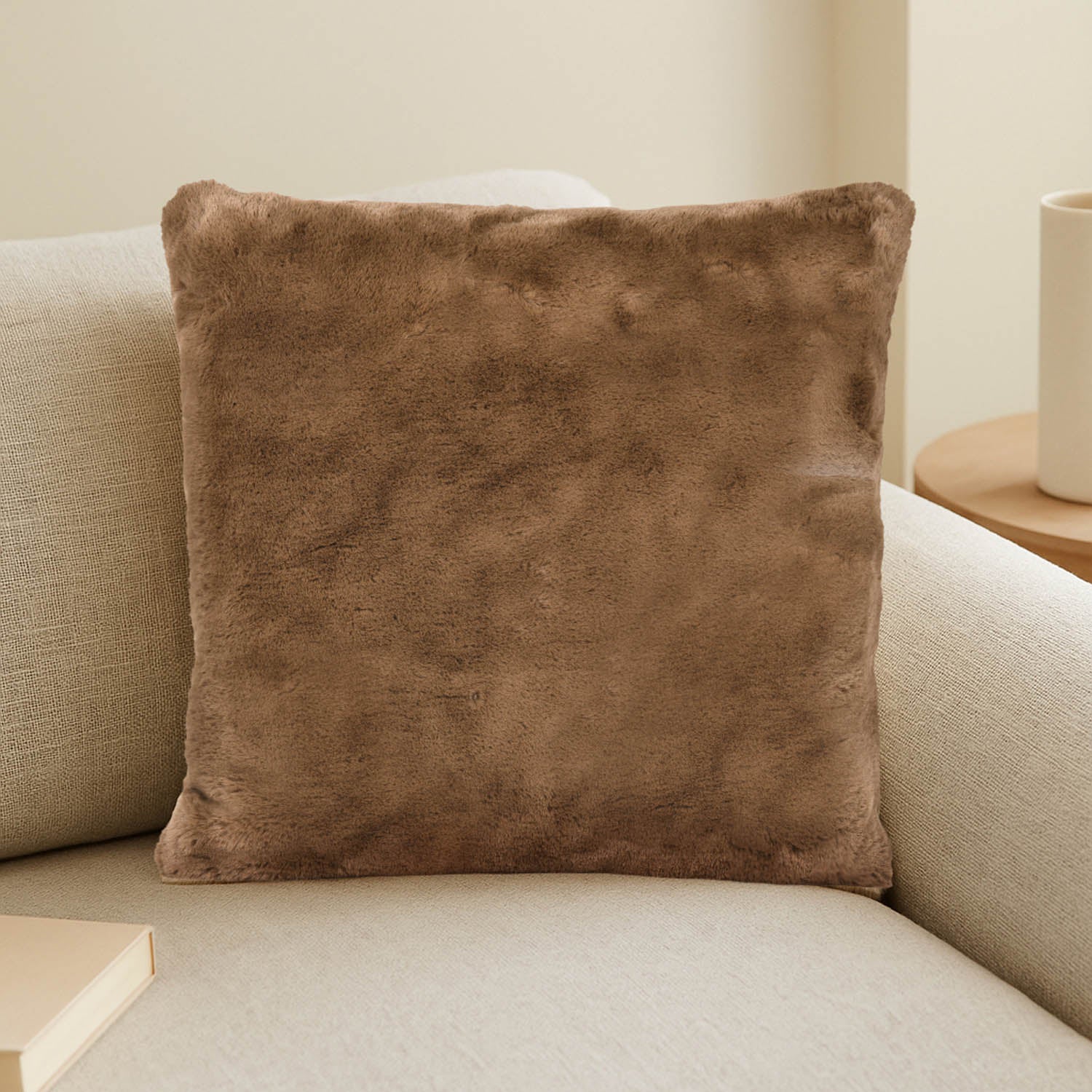 Filled Polyester Cushion- Brown