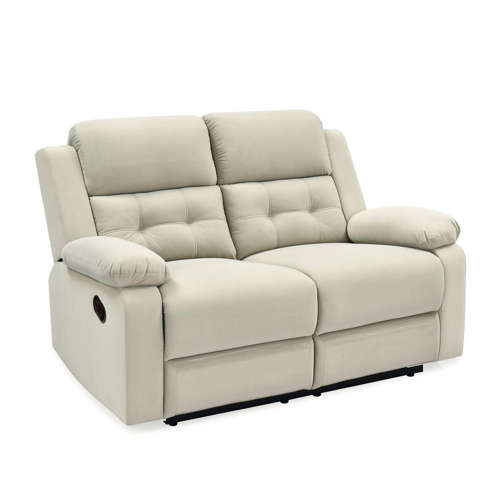 Derik 2 Seater Manual Recliner Sofa- Beige
