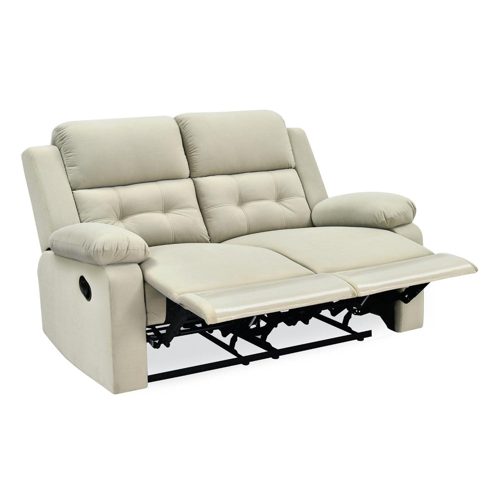 Derik 2 Seater Manual Recliner Sofa- Beige