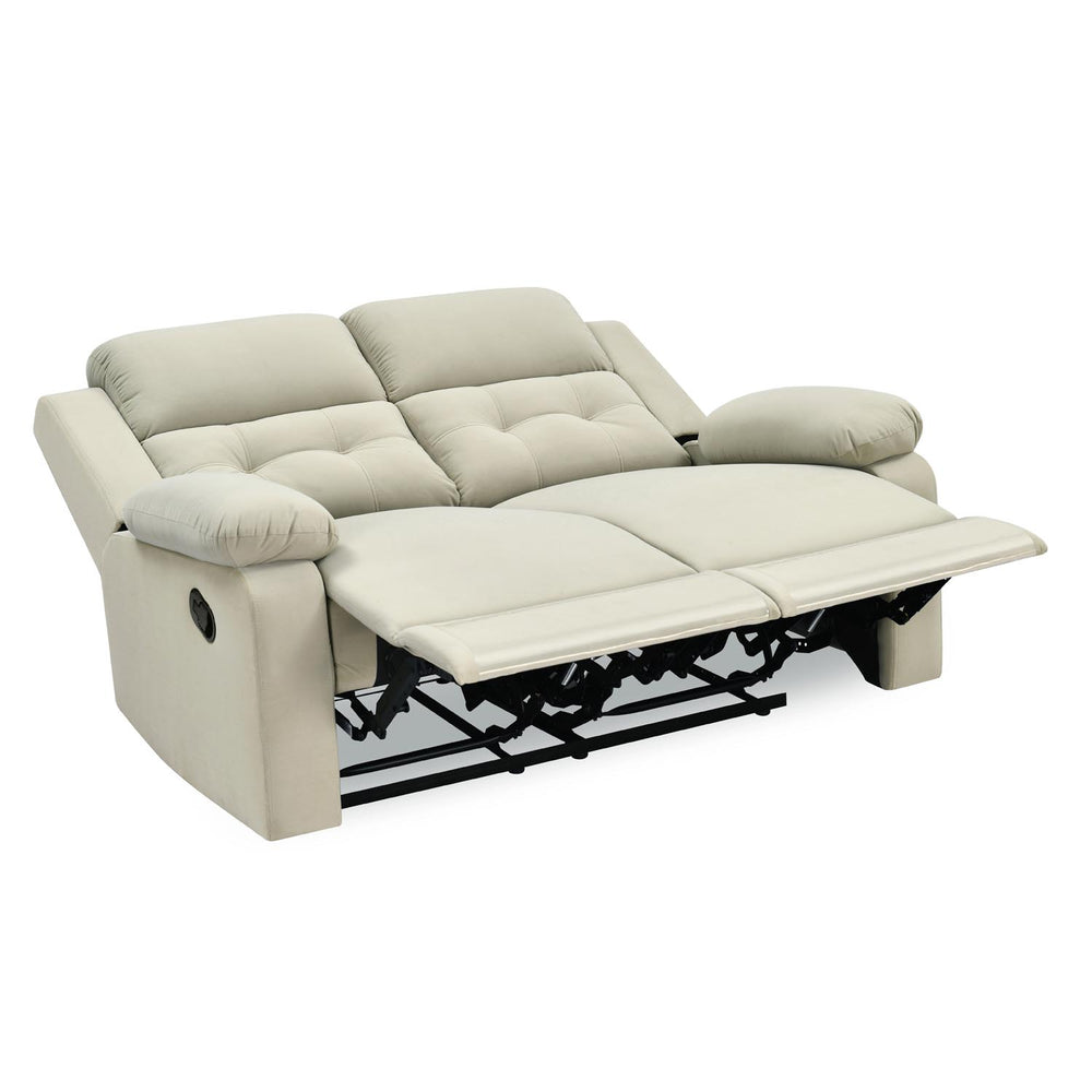 Derik 2 Seater Manual Recliner Sofa- Beige
