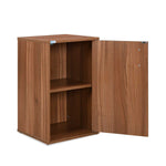 Magnus 2 Door Shoe Cabinet with Small Storage Tower- Lyon Walnut
