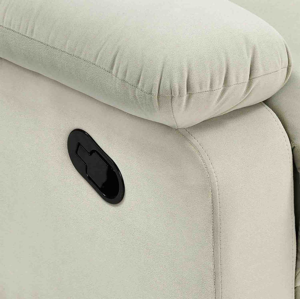 Derik 3 Seater Manual Recliner Sofa- Beige