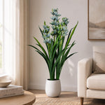 Cymbidium Grass Artificial Potted Plant- Green