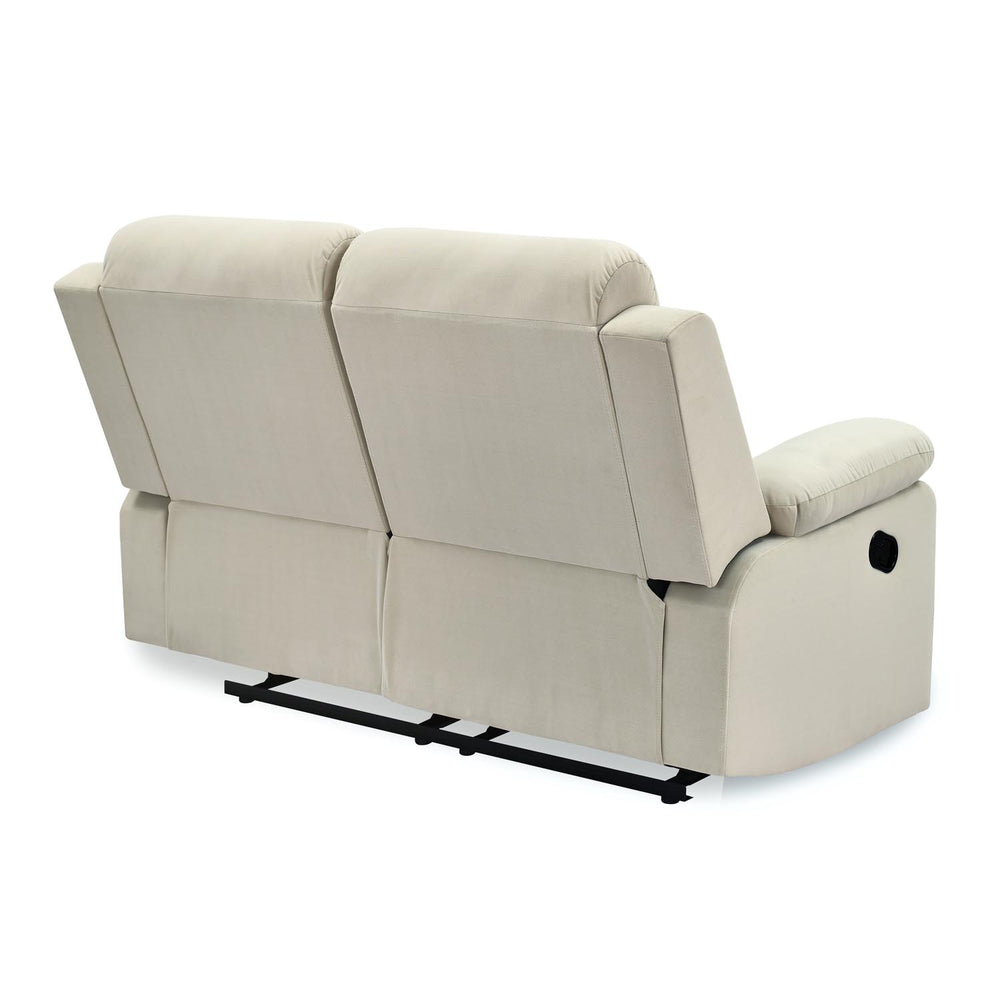 Derik 2 Seater Manual Recliner Sofa- Beige