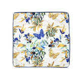 Tropical Butterfly Cotton & Viscose 16" x 16" Cushion Cover- Multicolor