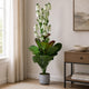 Cole Flowers Grass Artificial Potted Plant- Cream & Green