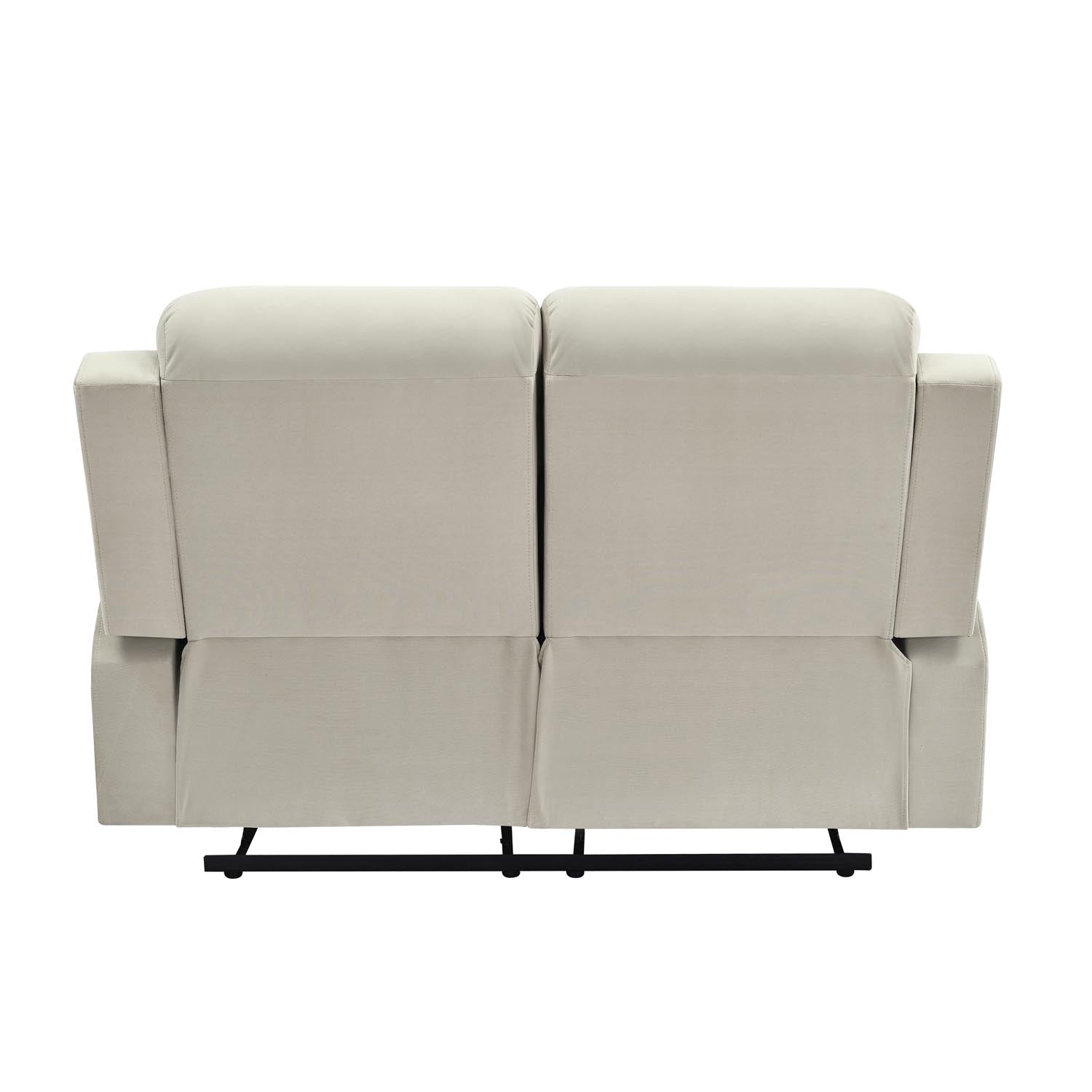 Derik 2 Seater Manual Recliner Sofa- Beige