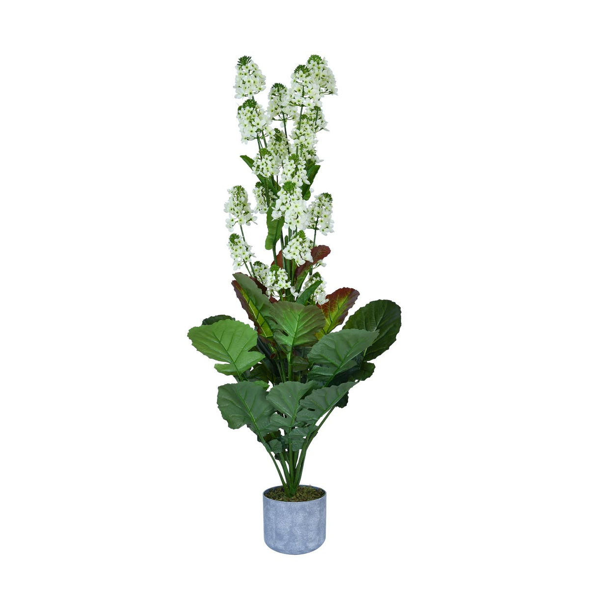 Cole Flowers Grass Artificial Potted Plant- Cream & Green