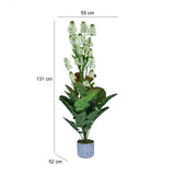 Cole Flowers Grass Artificial Potted Plant- Cream & Green