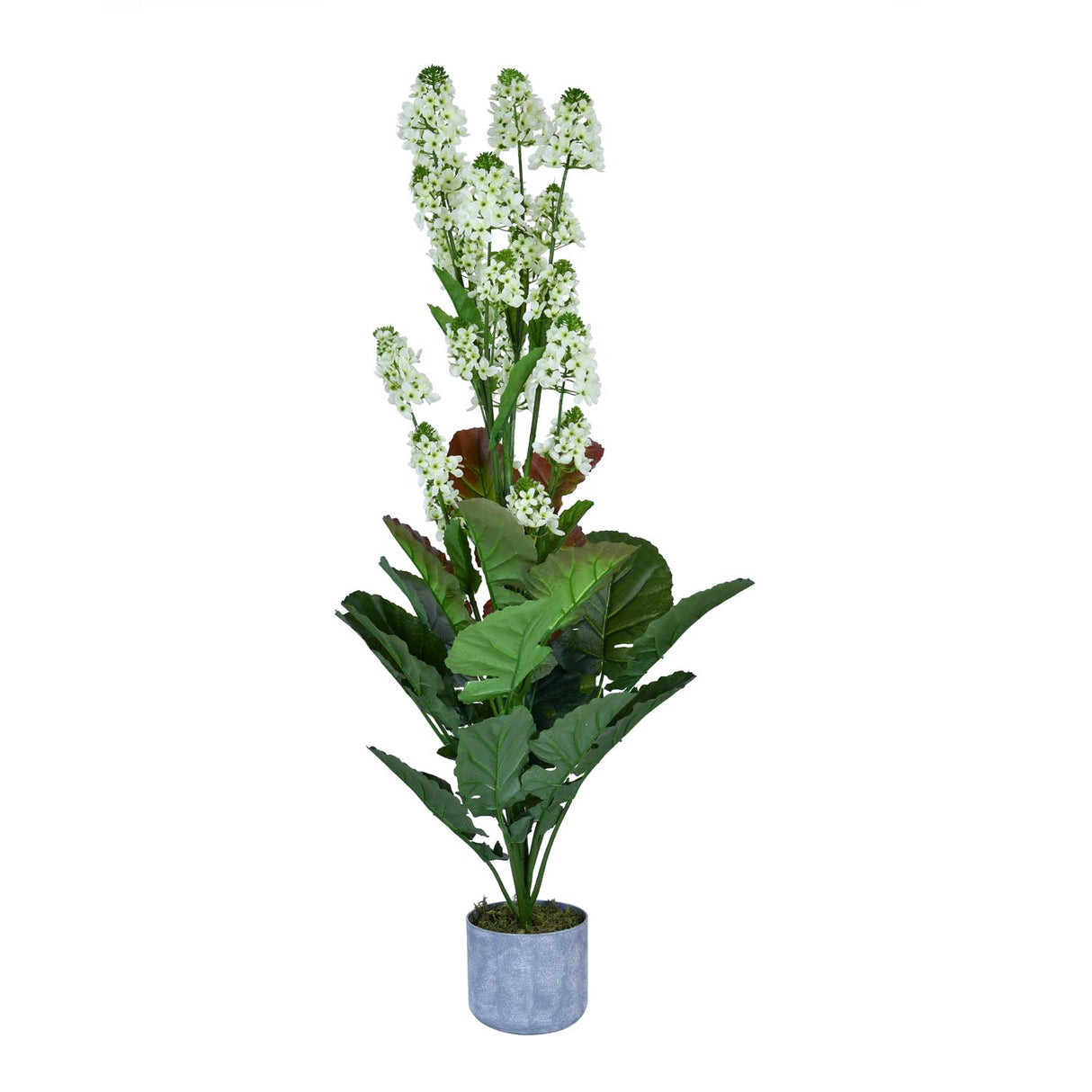 Cole Flowers Grass Artificial Potted Plant- Cream & Green