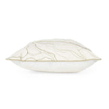 Abstract Pearl Design Polyester Cushion Cover- Off-white
