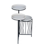Nesting Iron Planter Stand- Ivory & Black