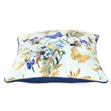 Tropical Butterfly Cotton & Viscose 16" x 16" Cushion Cover- Multicolor