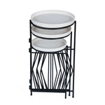 Nesting Iron Planter Stand- Ivory & Black