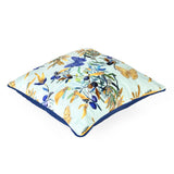 Tropical Butterfly Cotton & Viscose 16" x 16" Cushion Cover- Multicolor