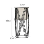 Decorative Planter On Diamond Shaped Stand- Large, Ivory & Black