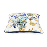 Tropical Butterfly Cotton & Viscose 16" x 16" Cushion Cover- Multicolor