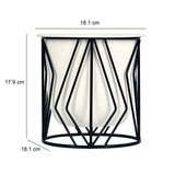 Decorative Planter On Zigzag Stand- Small, Ivory & Black