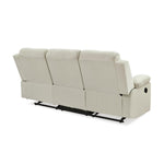 Derik 3 Seater Manual Recliner Sofa- Beige