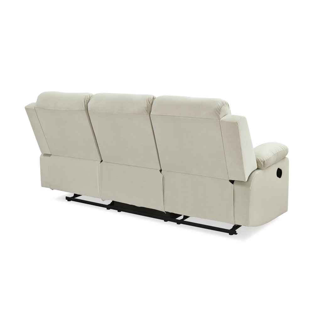 Derik 3 Seater Manual Recliner Sofa- Beige