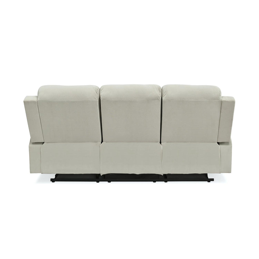 Derik 3 Seater Manual Recliner Sofa- Beige