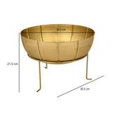 Decorative Urli with Trileg Stand Large- Gold