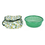 Lemon Lush Cotton Bread Basket- Multicolor
