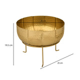 Decorative Urli with Trileg Stand Small- Gold