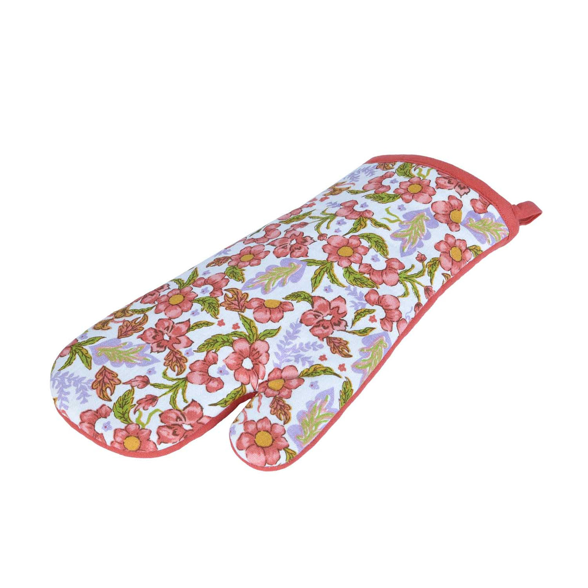 Floral Oven Golve- Rust
