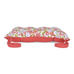 Floral Cotton Chair Pad- Multicolor