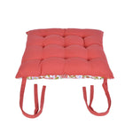 Floral Cotton Chair Pad- Multicolor