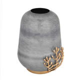Decorative Droplet Vase with Golden Branch Large - Gold