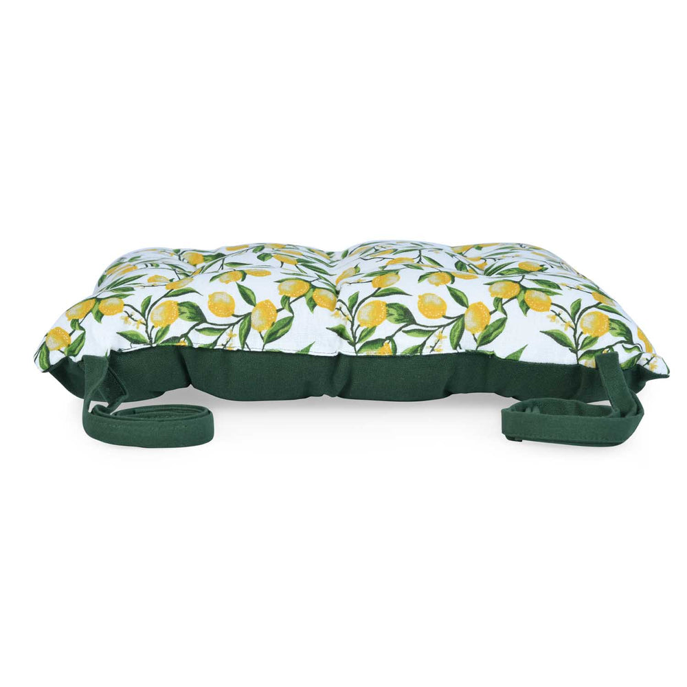 Lemon Lush Cotton Chair Pad- Multicolor