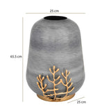 Decorative Droplet Vase with Golden Branch Large - Gold