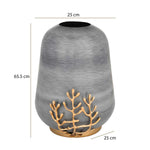 Decorative Droplet Vase with Golden Branch Large - Gold