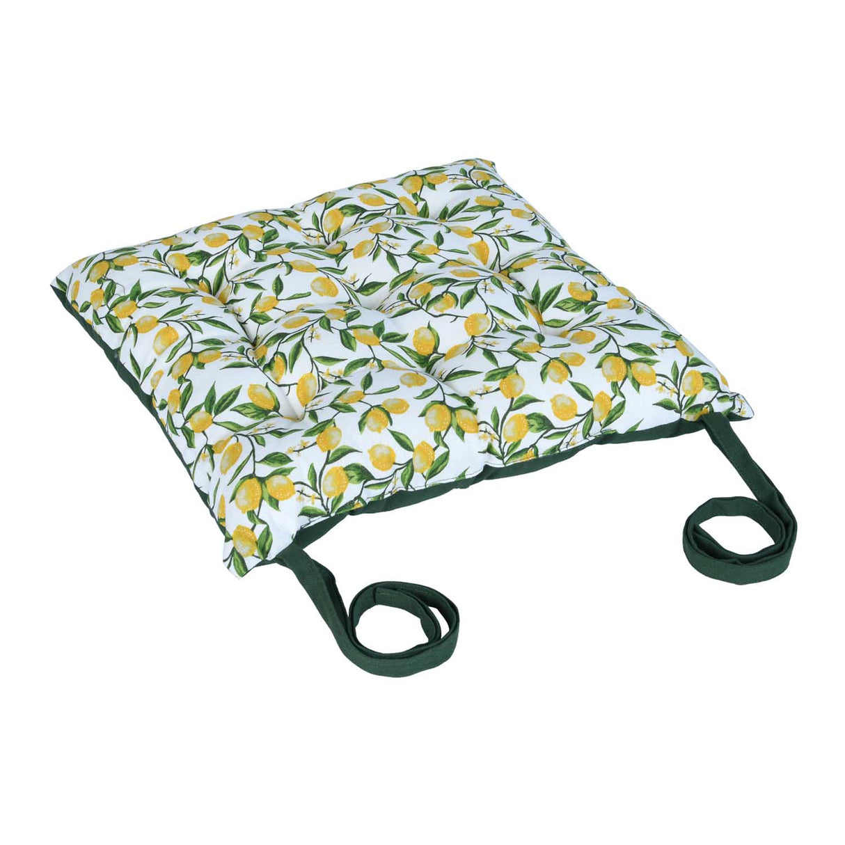 Lemon Lush Cotton Chair Pad- Multicolor