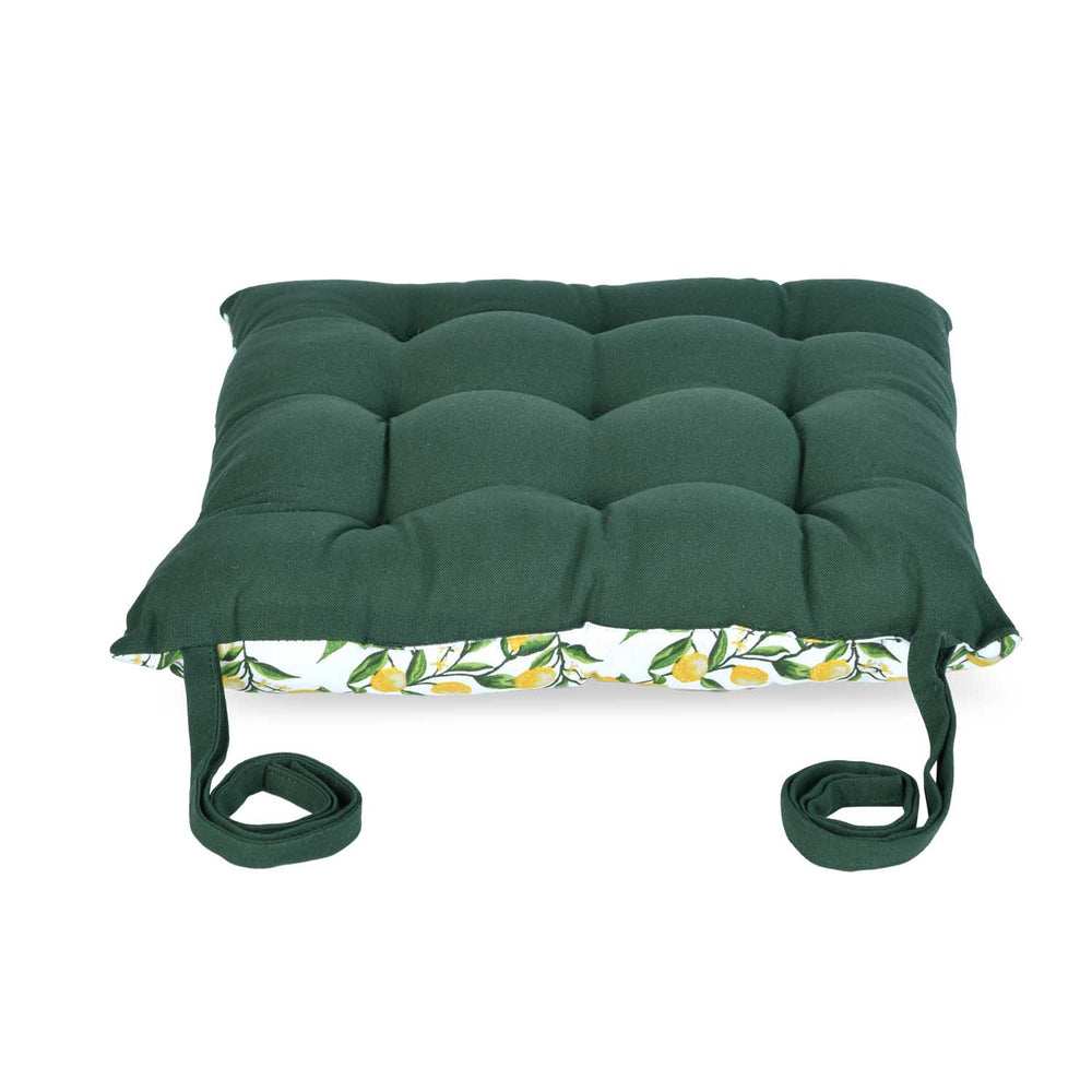 Lemon Lush Cotton Chair Pad- Multicolor