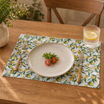 Lemon Lush Cotton Placemat Set of 4- Multicolor