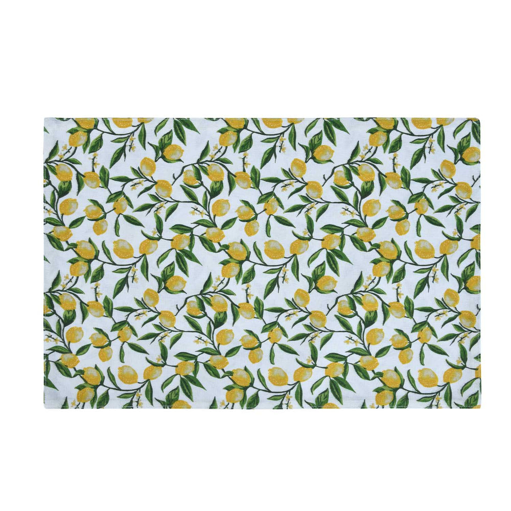 Lemon Lush Cotton Placemat Set of 4- Multicolor