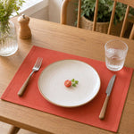 Solid Cotton Placemat Set of 4- Rust
