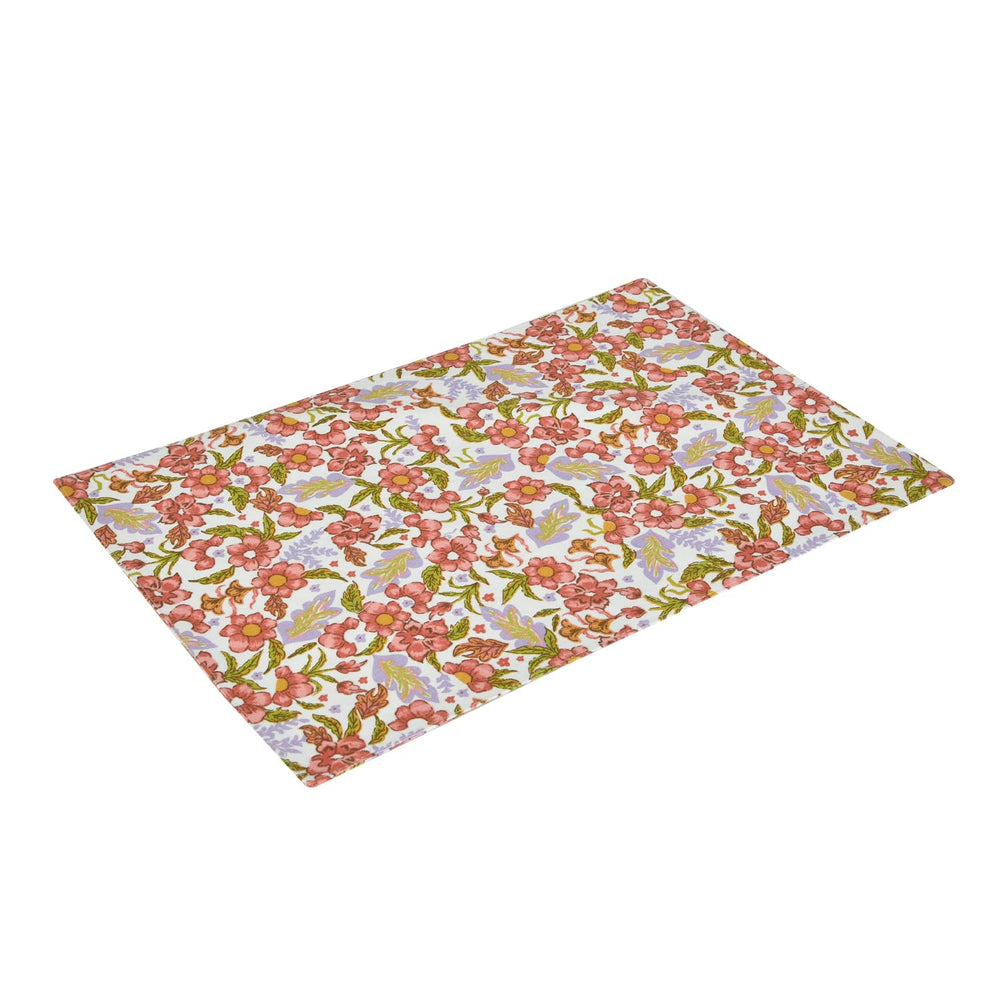 Floral Cotton Placemat Set of 4- Multicolor
