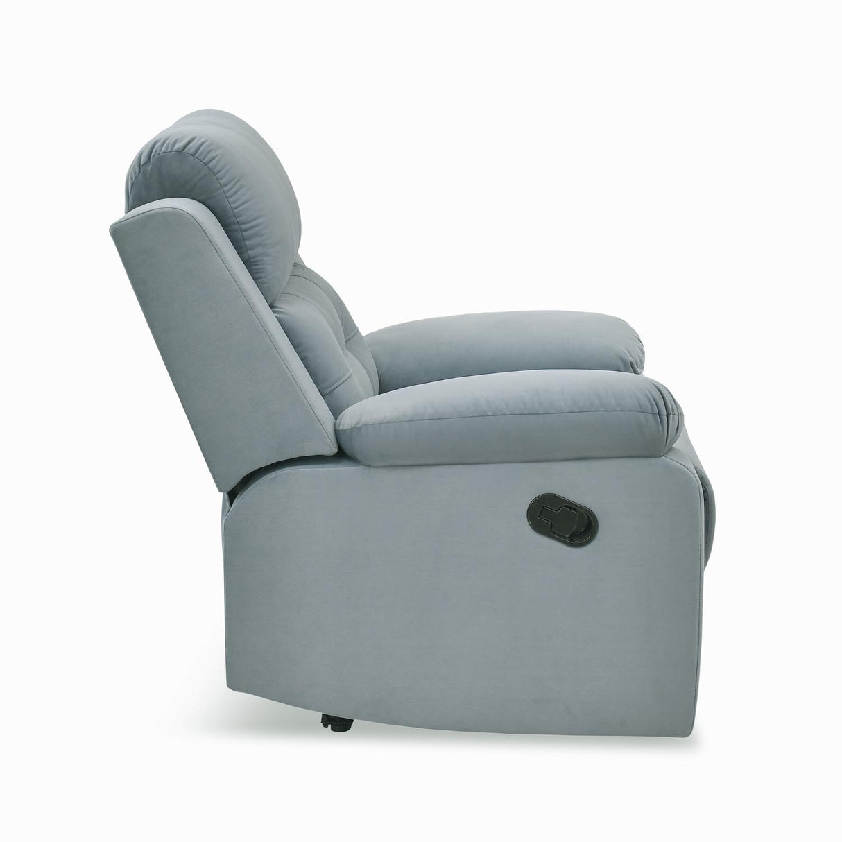 Derik 1 Seater Manual Recliner Sofa- Metallic Grey