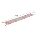 Floral Cotton Table Runner- Multicolor, 180 x 30 cm