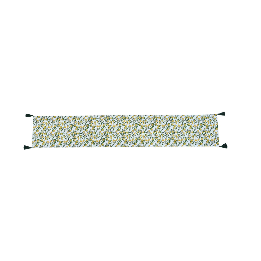 Lemon Lush Cotton Table Runner- Multicolor, 180 x 30 cm
