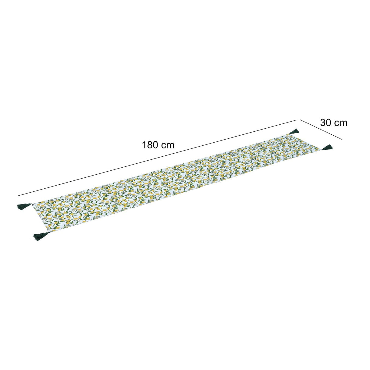 Lemon Lush Cotton Table Runner- Multicolor, 180 x 30 cm